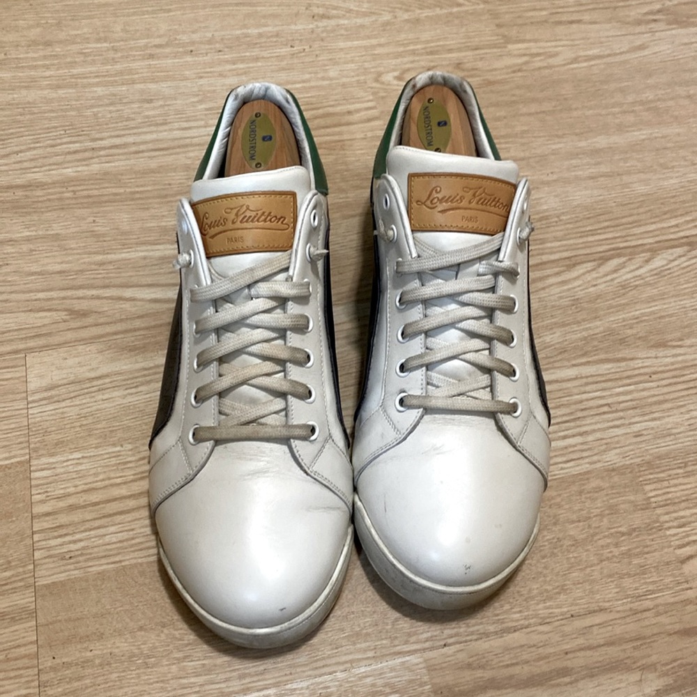 White LV sneakers, Marine color combo